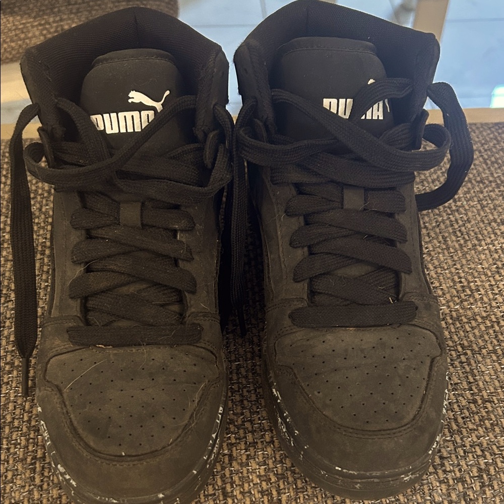 Puma Black Suede High-Top Sneakers